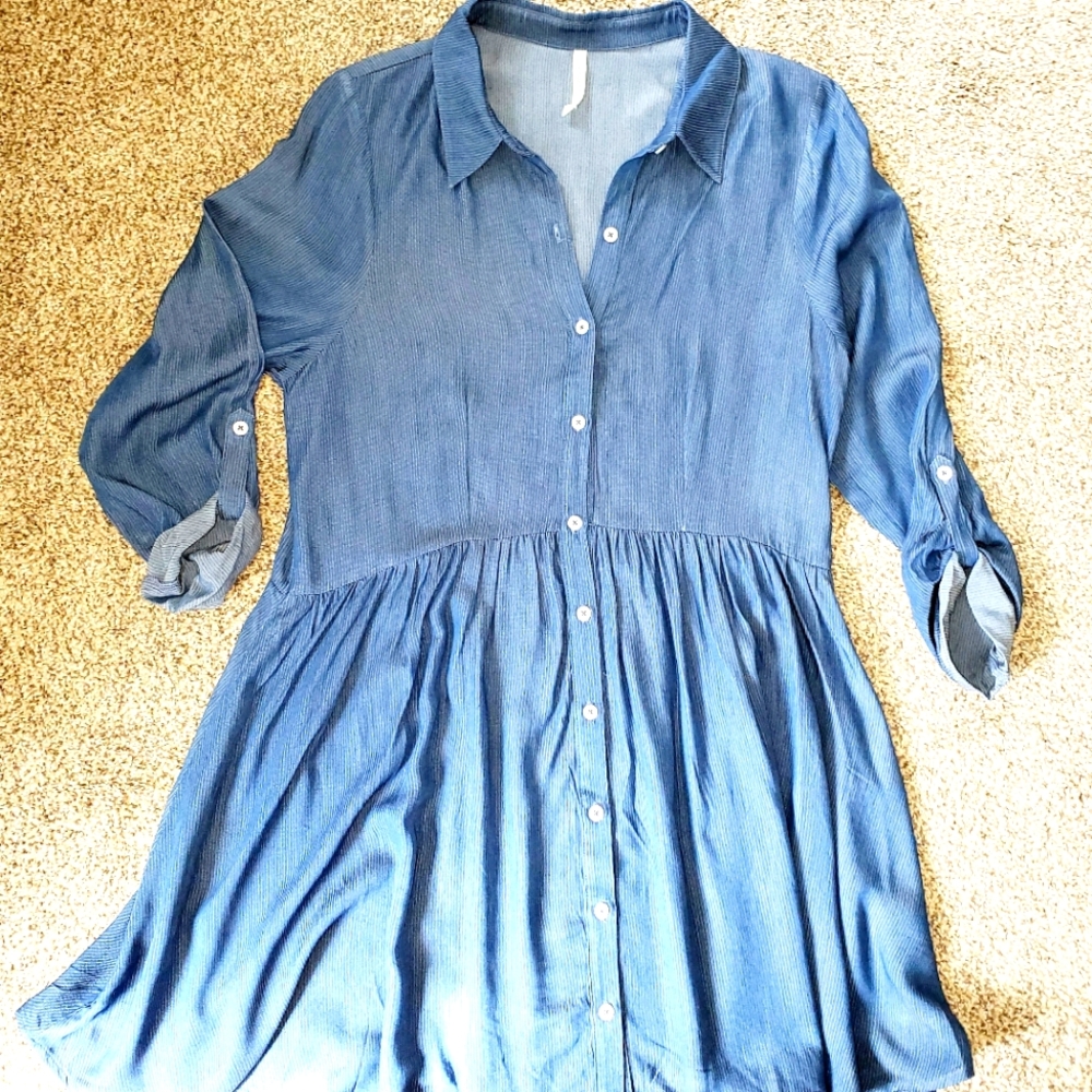 Denim LS Dress